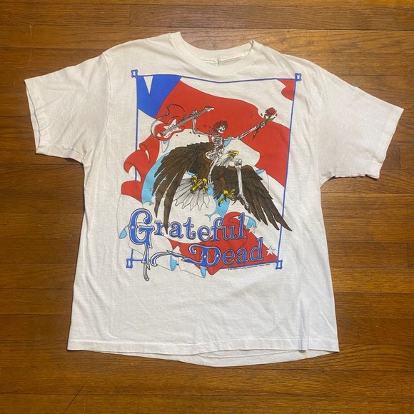Hanes Other - Vintage 1987 Grateful Dead Spring Tour T-Shirt Hanes M Perez Skeleton Eagle USA